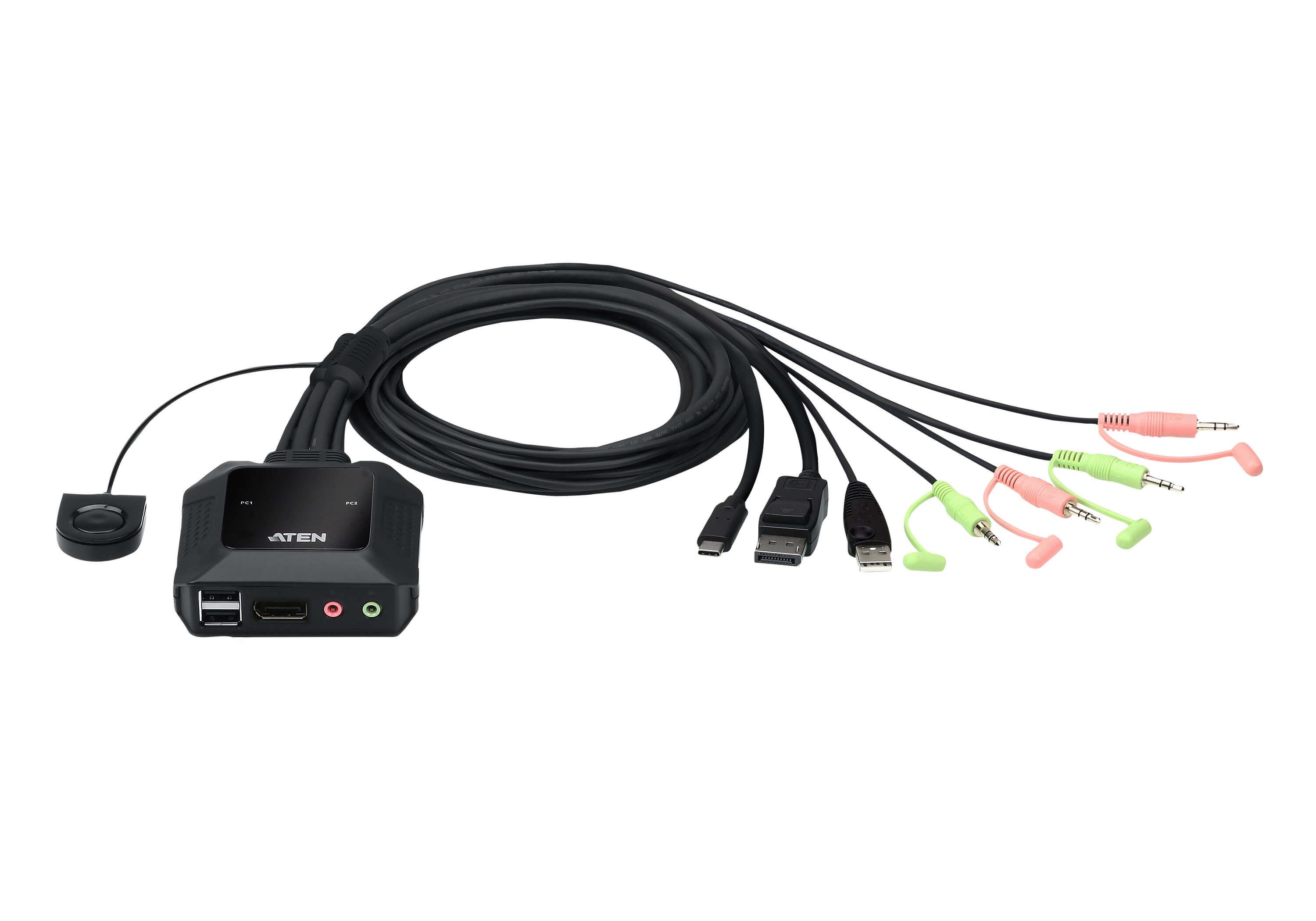 Превключвател KVM ATEN CS52DP, Дву портов USB-C DisplayPort | JAR Computers Превключвател KVM ATEN CS52DP, Дву портов USB-C DisplayPort