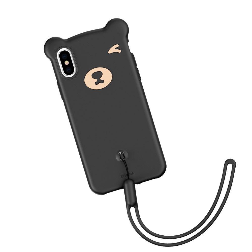 Силиконов (TPU) калъф за iPhone XS Max - Baseus Bear Case (черен) | JAR Computers Силиконов (TPU) калъф за iPhone XS Max - Baseus Bear Case (черен)