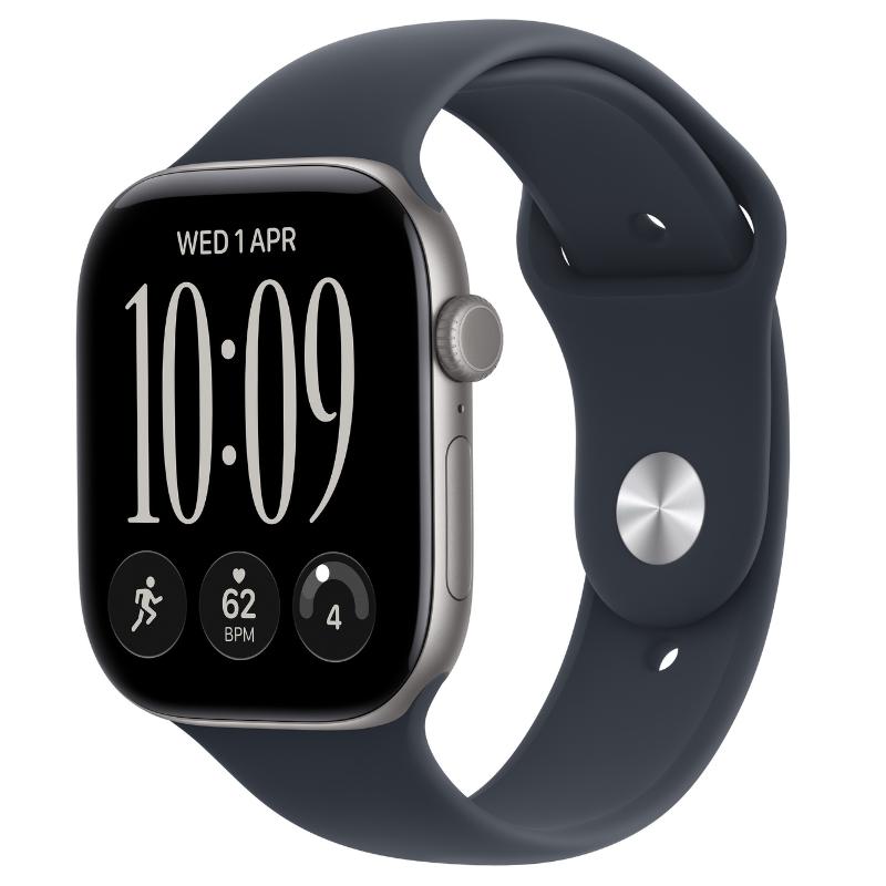 Смарт часовник Apple Watch 12 Cell 46mm Space Gray/Navy Band M/L mjg74 , 64 , Apple S11 64-bit Dual Core