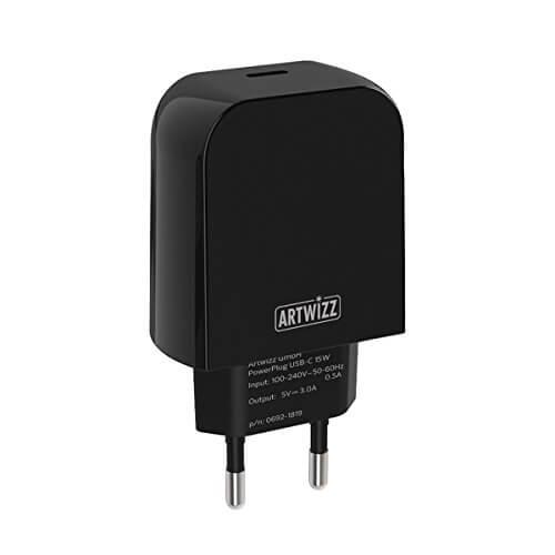 Захранване за ел. мрежа с USB-C изход - Artwizz PowerPlug USB-C 15W (черен) | JAR Computers Захранване за ел. мрежа с USB-C изход - Artwizz PowerPlug USB-C 15W (черен)