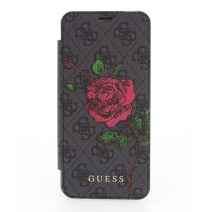 Дизайнерски кожен калъф, тип портфейл за Samsung Galaxy S9 Plus - Guess Flower Desire Booktype Case (сив) | JAR Computers Дизайнерски кожен калъф, тип портфейл за Samsung Galaxy S9 Plus - Guess Flower Desire Booktype Case (сив)