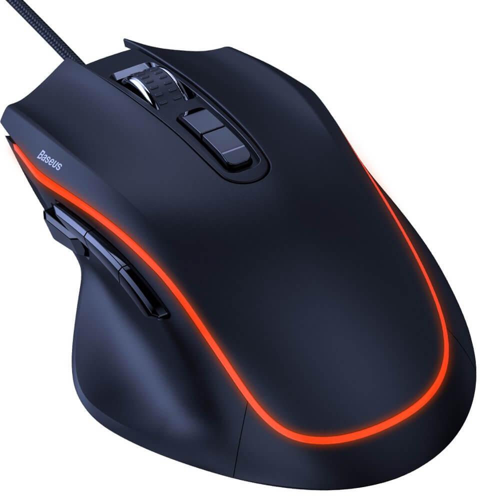 Геймърска мишка с 9 програмируеми бутона - Baseus GAMO Gaming Mouse (GMGM01-01) (черен) | JAR Computers Геймърска мишка с 9 програмируеми бутона - Baseus GAMO Gaming Mouse (GMGM01-01) (черен)