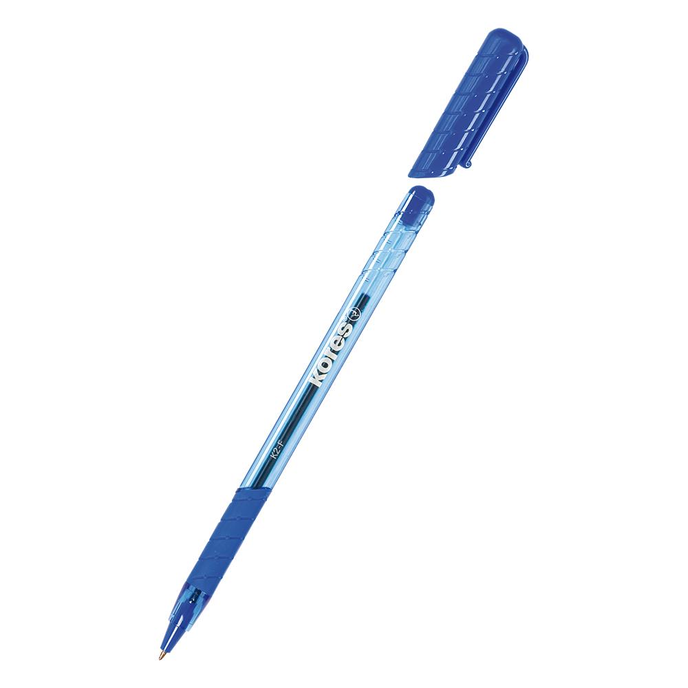 Химикалка Kores K2 0.7 мм синя