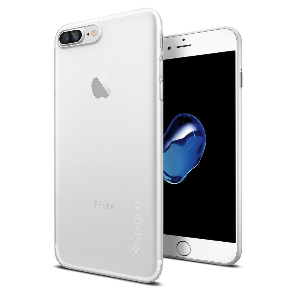 Качествен ултратънък (0.36мм) кейс за iPhone 8 Plus, iPhone 7 Plus - Spigen AirSkin Case (прозрачен-мат) | JAR Computers Качествен ултратънък (0.36мм) кейс за iPhone 8 Plus, iPhone 7 Plus - Spigen AirSkin Case (прозрачен-мат)