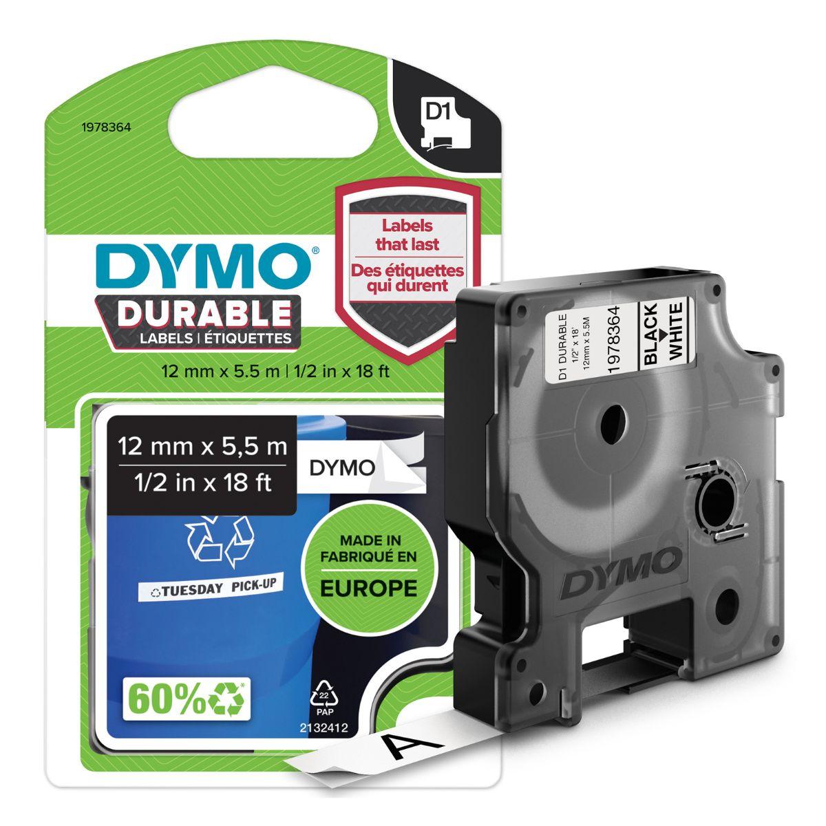 Лента за етикетни принтери Dymo Label 1978364 - Black on White - PN 1978364 | JAR Computers Лента за етикетни принтери Dymo Label 1978364 - Black on White - PN 1978364