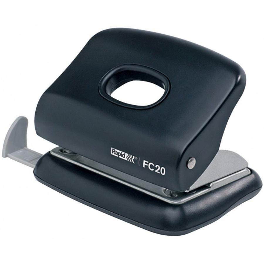 Перфоратор Rapid FC20, за 20 л.(80 г), с ограничител, 91x55x112 мм, ABS + метал, черен | JAR Computers Перфоратор Rapid FC20, за 20 л.(80 г), с ограничител, 91x55x112 мм, ABS + метал, черен