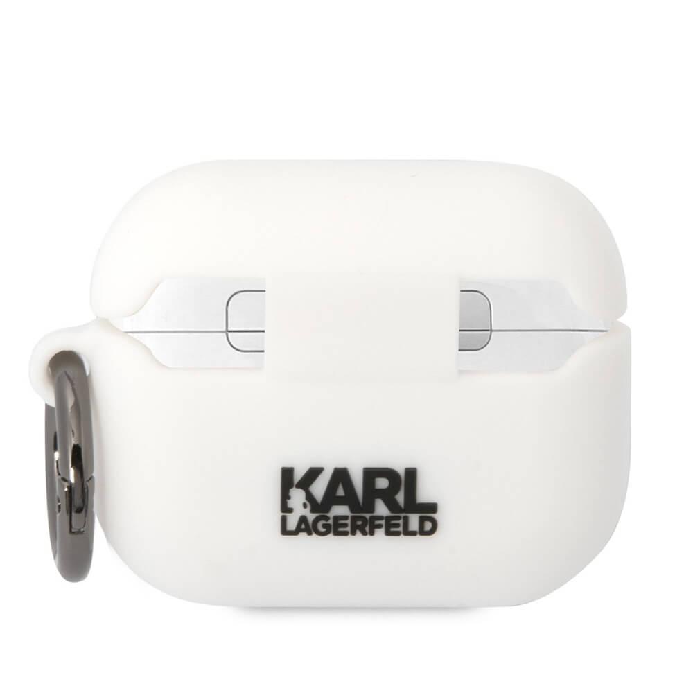 Силиконов калъф с карабинер за Apple AirPods Pro - Karl Lagerfeld AirPods Pro 3D Logo NFT Choupette Head Silicone Case (бял) | JAR Computers Силиконов калъф с карабинер за Apple AirPods Pro - Karl Lagerfeld AirPods Pro 3D Logo NFT Choupette Head Silicone Case (бял)