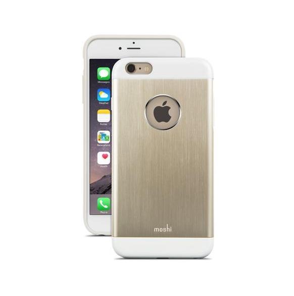 Уникален удароустойчив алуминиев кейс за iPhone 6 Plus, iPhone 6S Plus - Moshi iGlaze Armour (златист) | JAR Computers Уникален удароустойчив алуминиев кейс за iPhone 6 Plus, iPhone 6S Plus - Moshi iGlaze Armour (златист)