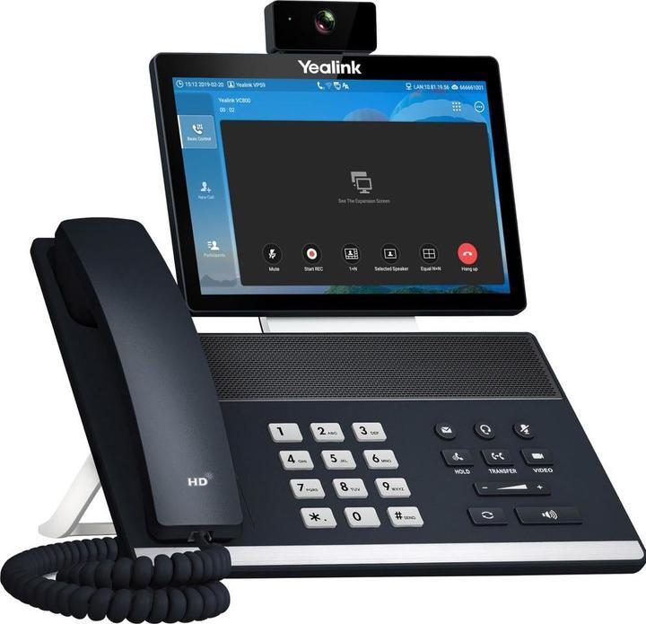 Yealink VP59 IP телефон, Microsoft Teams Edition, HD камера, Bluetooth, Wi‑Fi, Classic Grey | JAR Computers Yealink VP59 IP телефон, Microsoft Teams Edition, HD камера, Bluetooth, Wi‑Fi, Classic Grey