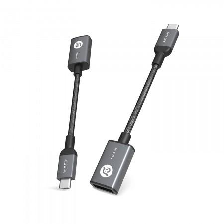 Adam Elements Casa F13 USB-C to USB-A Adapter - USB-C към USB-A адаптер за зареждане устройства (сив) | JAR Computers Adam Elements Casa F13 USB-C to USB-A Adapter - USB-C към USB-A адаптер за зареждане устройства (сив)