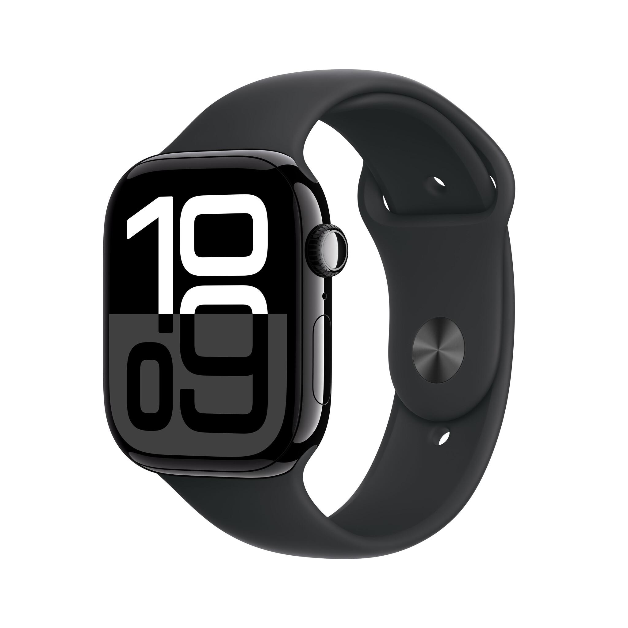 Apple Watch Series 10 OLED 46 мм Цифров 416 x 496 пиксела Тъчскрийн 4G Черен Wi-Fi GPS (сателитен) | JAR Computers Apple Watch Series 10 OLED 46 мм Цифров 416 x 496 пиксела Тъчскрийн 4G Черен Wi-Fi GPS (сателитен)