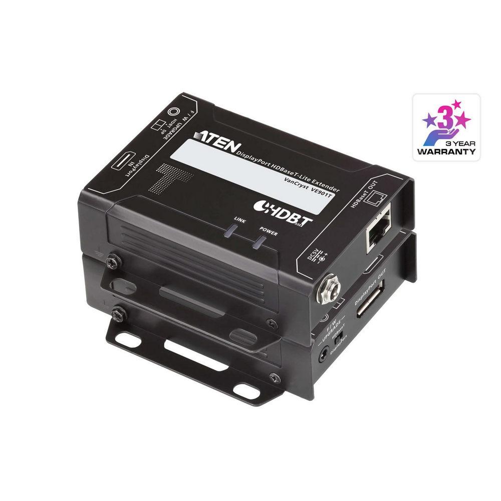ATEN VE901 :: DisplayPort видео екстендър, HDBaseT, Cat 5/6, 4K, 40 м | JAR Computers ATEN VE901 :: DisplayPort видео екстендър, HDBaseT, Cat 5/6, 4K, 40 м
