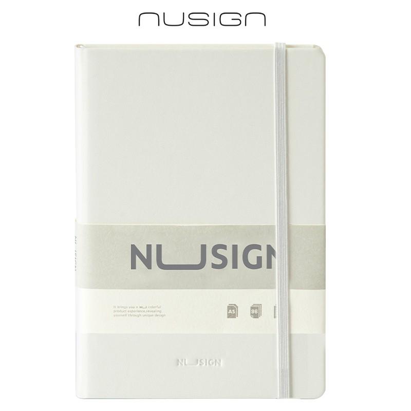 Бележник с ластик Nusign Classic ENS281, A5, 96 л., линиран шамоа офсет 80 г, корица ECO кожа, бял | JAR Computers Бележник с ластик Nusign Classic ENS281, A5, 96 л., линиран шамоа офсет 80 г, корица ECO кожа, бял