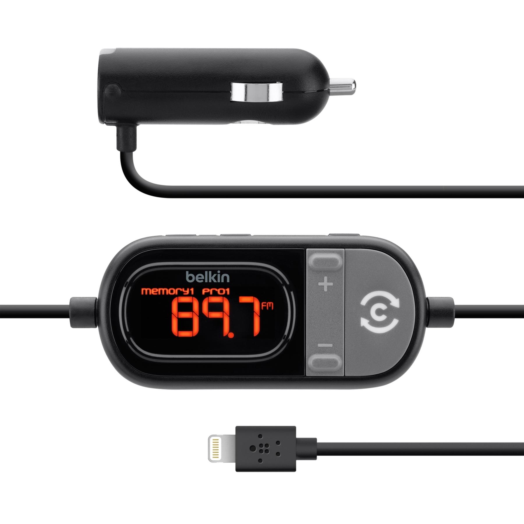 Belkin TuneCast Auto - FM трансмитър за iPhone 5S, iPhone 5, iPhone SEC, iPhone 5, iPhone 6, iPhone 6S, 6 Plus | JAR Computers Belkin TuneCast Auto - FM трансмитър за iPhone 5S, iPhone 5, iPhone SEC, iPhone 5, iPhone 6, iPhone 6S, 6 Plus