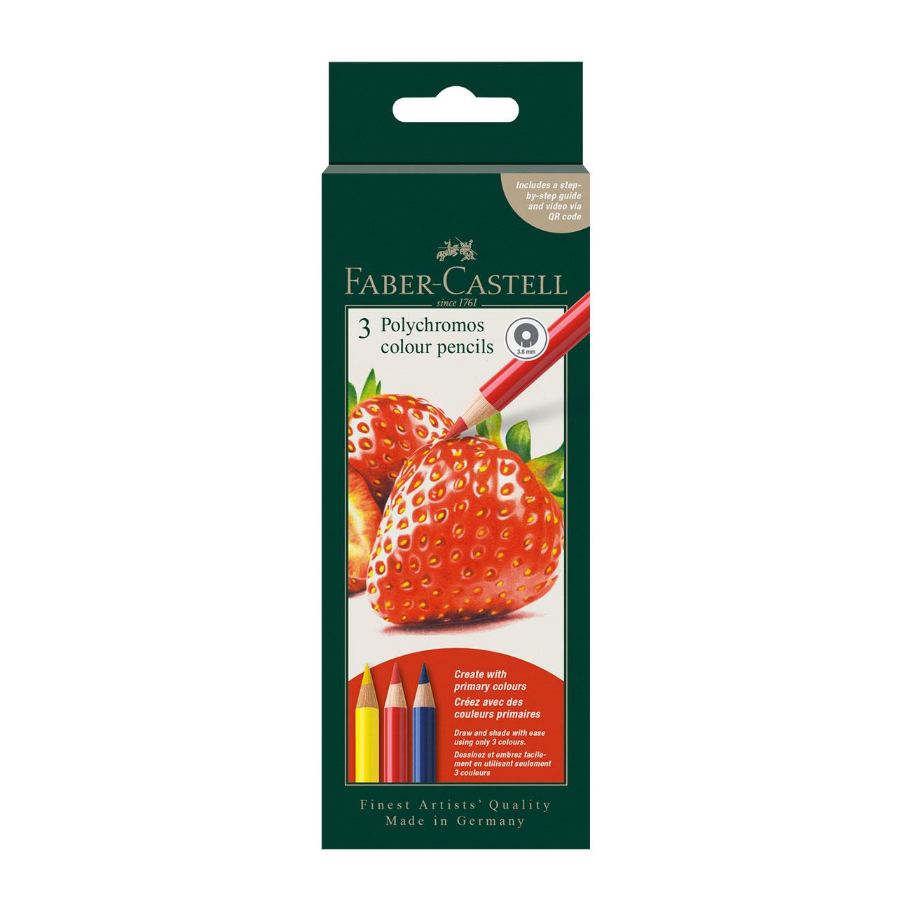 Faber-Castell Моливи Polychromos Ягода, 3 цвята