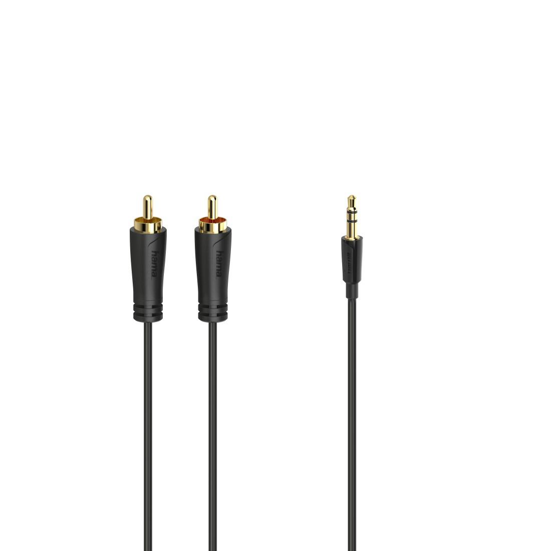 Hama 00205260 аудио кабел 1,5 м 3.5mm 2 x RCA Черен | JAR Computers Hama 00205260 аудио кабел 1,5 м 3.5mm 2 x RCA Черен