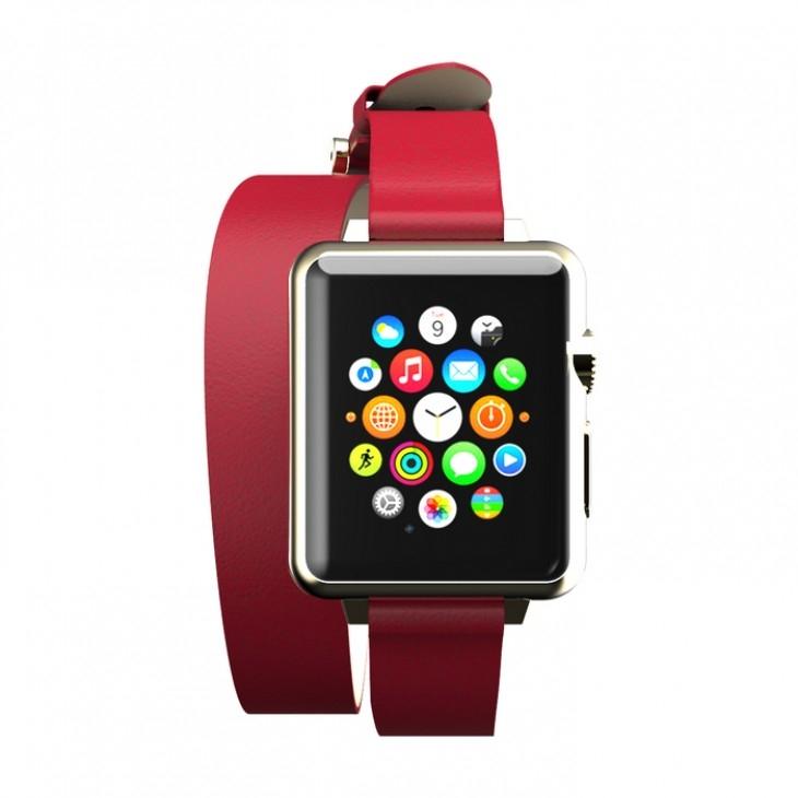 Класическа кожена каишка за Apple Watch 42мм, 44мм - Incipio Reese Double Wrap Watch Band (червен) | JAR Computers Класическа кожена каишка за Apple Watch 42мм, 44мм - Incipio Reese Double Wrap Watch Band (червен)