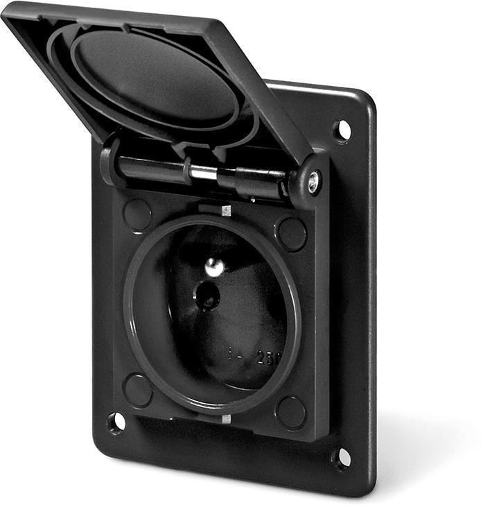 Контакт ФРЕНСКИ СТАНДАРТ 2P+Е 16A IP54 серия Domo версия за заряд на ЕЛЕКТРОМОБИЛ панелен монтаж 70х87мм Scame | JAR Computers Контакт ФРЕНСКИ СТАНДАРТ 2P+Е 16A IP54 серия Domo версия за заряд на ЕЛЕКТРОМОБИЛ панелен монтаж 70х87мм Scame