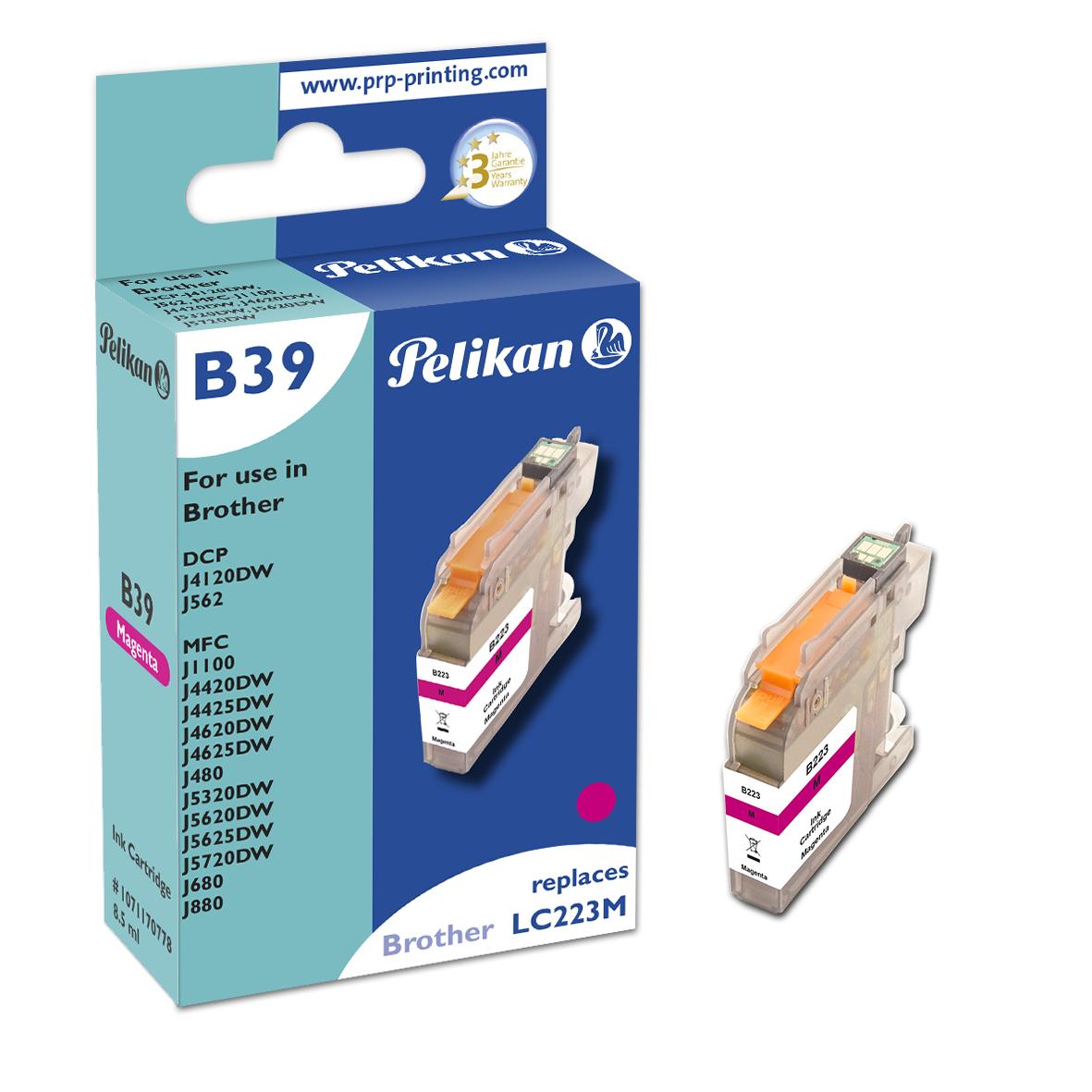 Pelikan B39 Magenta глава и патрон за мастиленоструен принтер 1 броя Съвместим Пурпурен | JAR Computers Pelikan B39 Magenta глава и патрон за мастиленоструен принтер 1 броя Съвместим Пурпурен