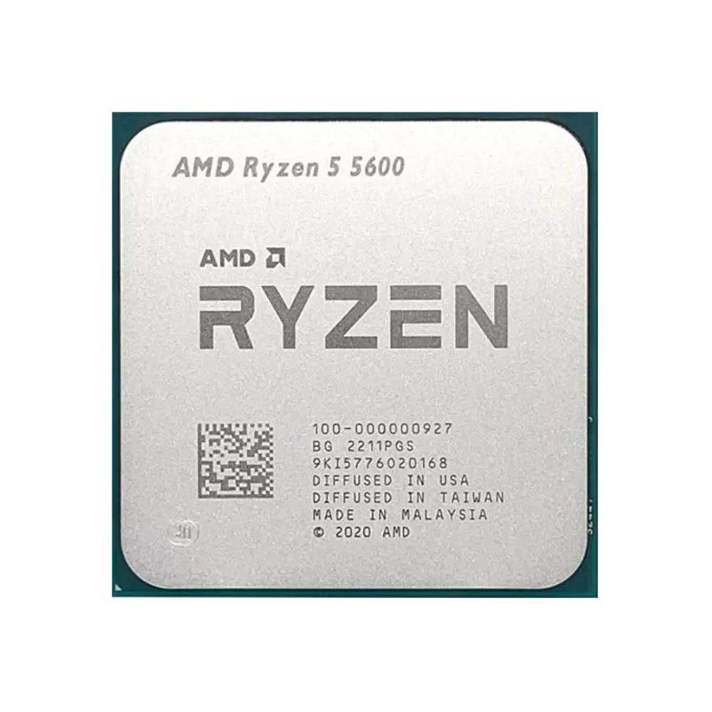 Процесор AMD Ryzen 5 5600, шестядрен (3.5/4.4GHz, 32MB Cache, AM4), Tray, без охлаждане, 100-000000927 | JAR Computers Процесор AMD Ryzen 5 5600, шестядрен (3.5/4.4GHz, 32MB Cache, AM4), Tray, без охлаждане, 100-000000927