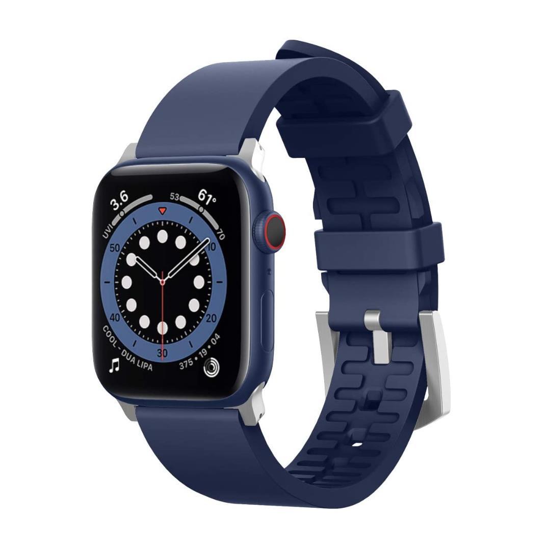 Силиконова (fluoro rubber) за Apple Watch 42мм, 44мм - Elago Watch Sport Strap (тъмносин) | JAR Computers Силиконова (fluoro rubber) за Apple Watch 42мм, 44мм - Elago Watch Sport Strap (тъмносин)