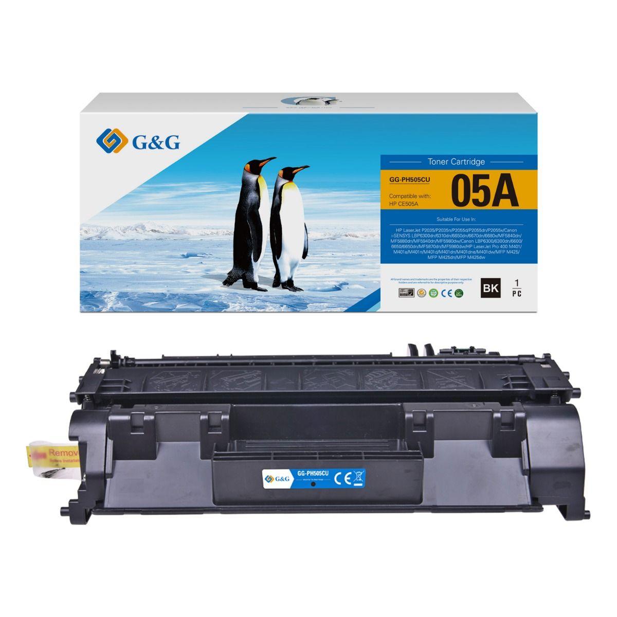 Тонер касета G&G Black CRG-719/CE505A/CF280A, унив.,съвм. с HP LJP2035/55/Pro400/M401/Canon, 2500 к. | JAR Computers Тонер касета G&G Black CRG-719/CE505A/CF280A, унив.,съвм. с HP LJP2035/55/Pro400/M401/Canon, 2500 к.