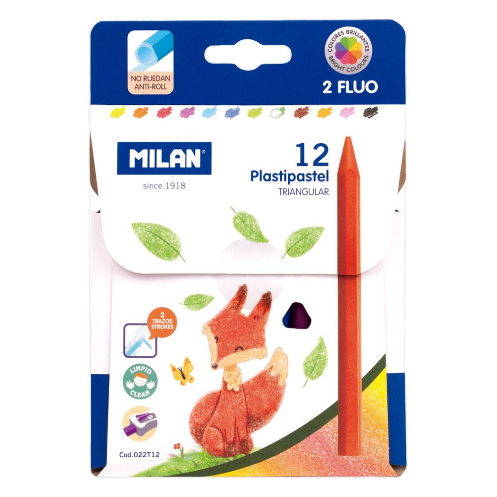 Пастели Milan Plastipastel 12 цв. | JAR Computers Пастели Milan Plastipastel 12 цв.