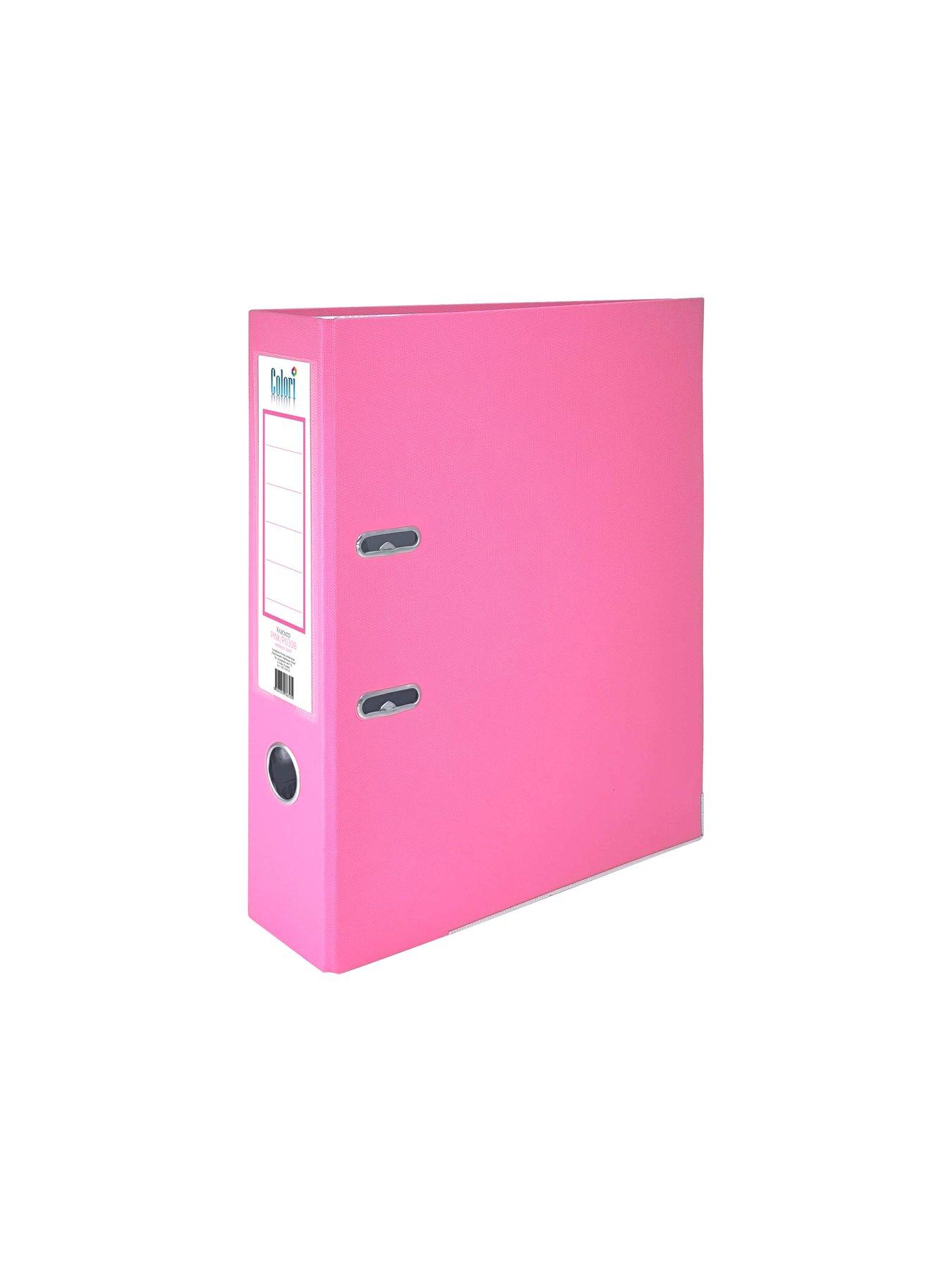 Colori Класьор, 8 cm, PP, с метален кант, несглобен, розов, 50 броя