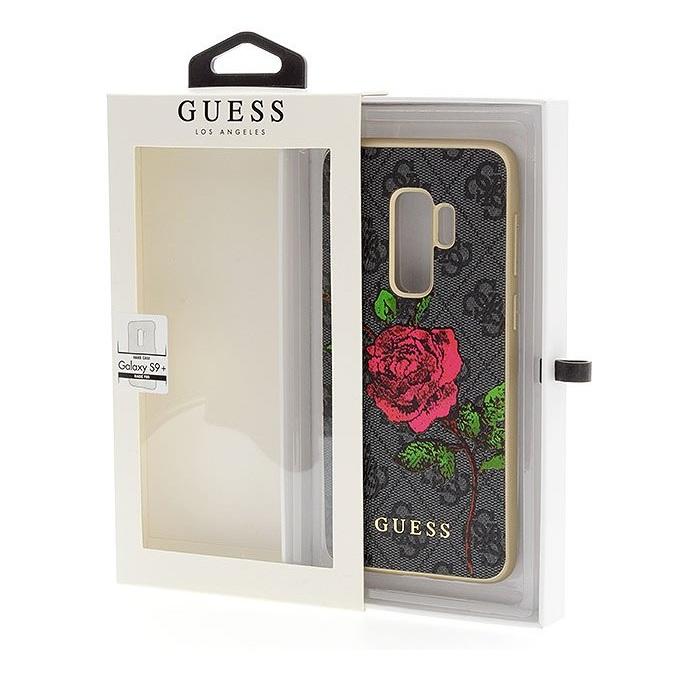 Дизайнерски кожен кейс за Samsung Galaxy S9 Plus - Guess Flower Desire Leather Hard Case (сив) | JAR Computers Дизайнерски кожен кейс за Samsung Galaxy S9 Plus - Guess Flower Desire Leather Hard Case (сив)
