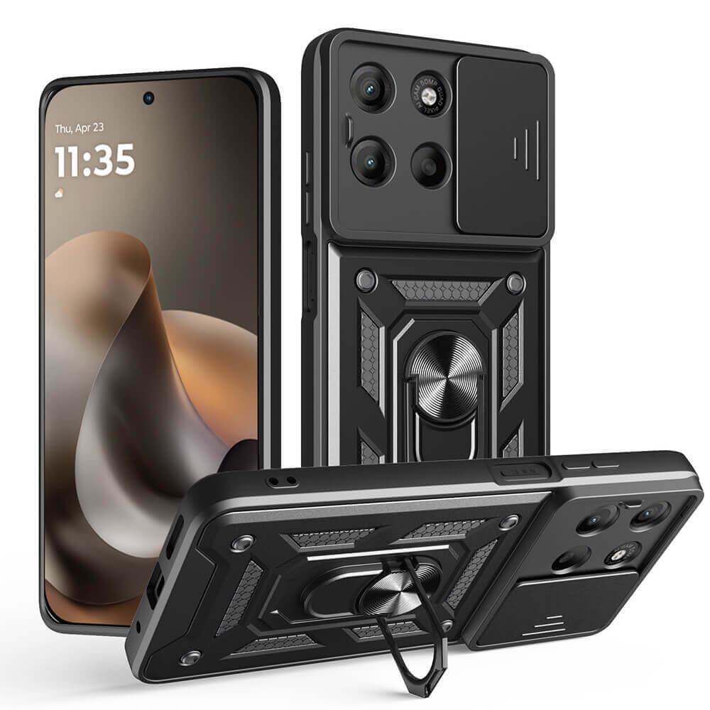 Хибриден удароустойчив кейс с пръстен против изпускане за Motorola Moto G77, Moto G67 - Techsuit CamShield Case (черен) | JAR Computers Хибриден удароустойчив кейс с пръстен против изпускане за Motorola Moto G77, Moto G67 - Techsuit CamShield Case (черен)