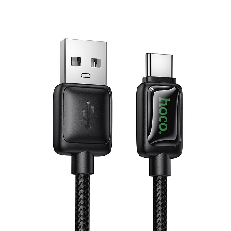 HOCO Кабел USB-A - Type-C, 1.2м, 36W, Mundo digital display /черен/ - U146 | JAR Computers HOCO Кабел USB-A - Type-C, 1.2м, 36W, Mundo digital display /черен/ - U146