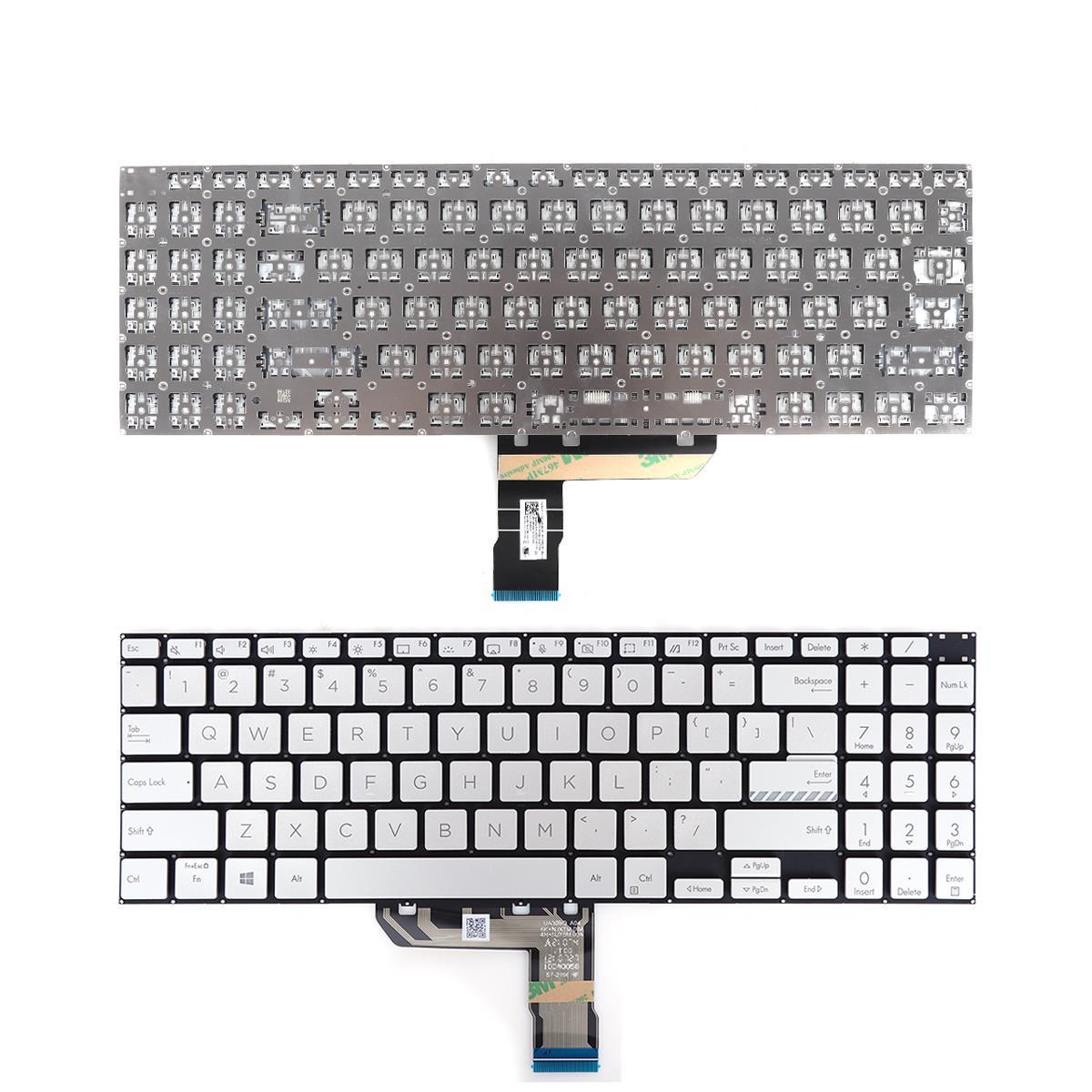 Клавиатура за лаптоп Asus VivoBook K3500 K3500P X3500 X3500PH Сребриста Без Рамка С Малък Ентър | JAR Computers Клавиатура за лаптоп Asus VivoBook K3500 K3500P X3500 X3500PH Сребриста Без Рамка С Малък Ентър