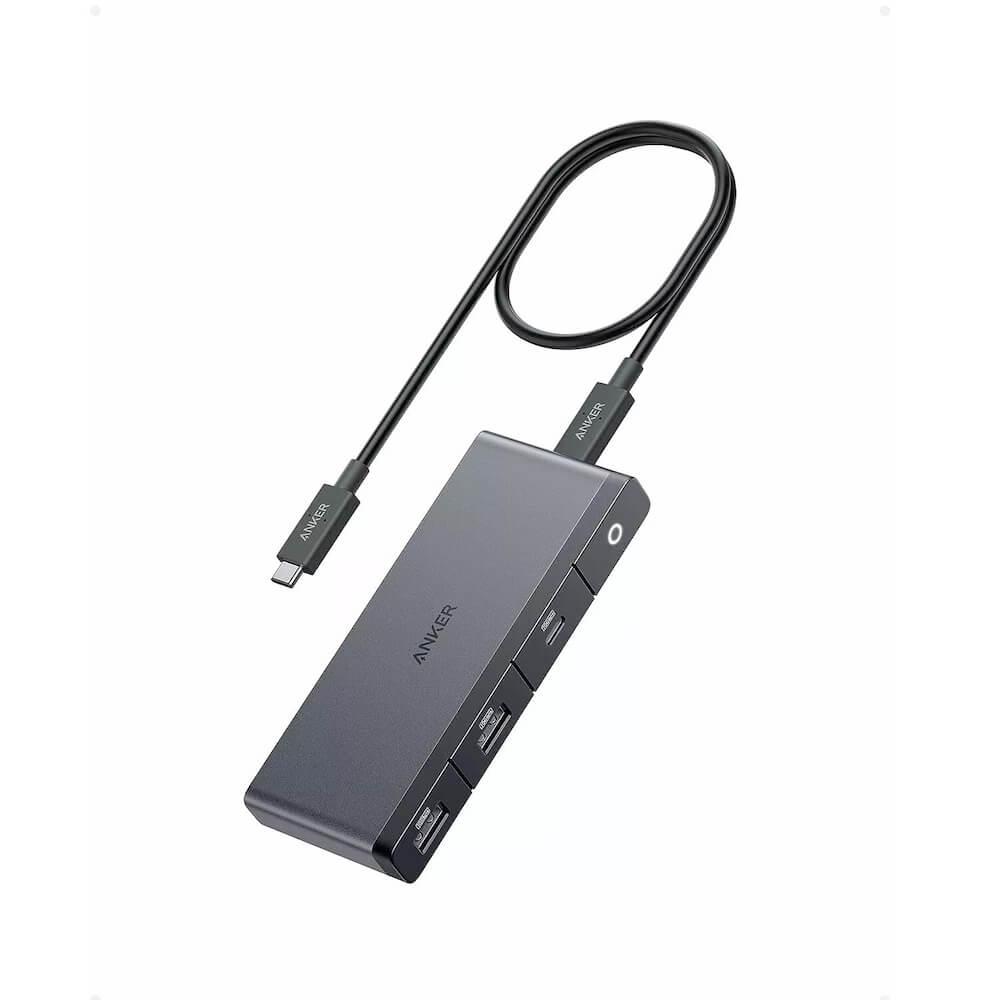 Мултифункционален USB-C хъб за свързване на допълнителна периферия (черен) - Anker 556 USB4 8K 8-in-1 USB-C PD Hub | JAR Computers Мултифункционален USB-C хъб за свързване на допълнителна периферия (черен) - Anker 556 USB4 8K 8-in-1 USB-C PD Hub