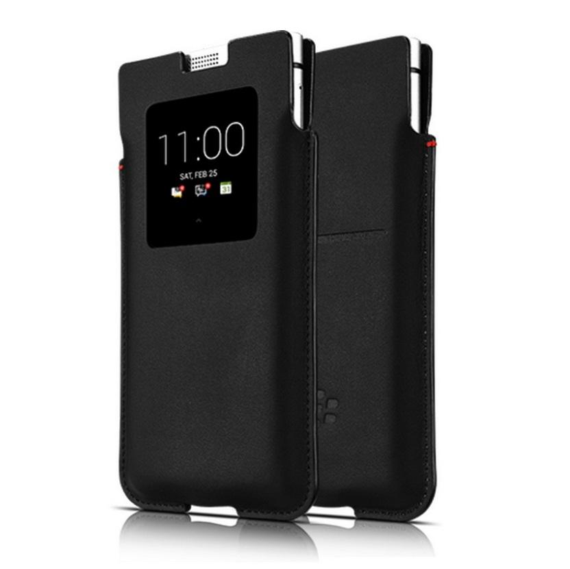 Оригинален калъф от естествена кожа за BlackBerry KeyOne - Blackberry Leather Smart Pocket PKB100-3AALWE1 (черен) | JAR Computers Оригинален калъф от естествена кожа за BlackBerry KeyOne - Blackberry Leather Smart Pocket PKB100-3AALWE1 (черен)