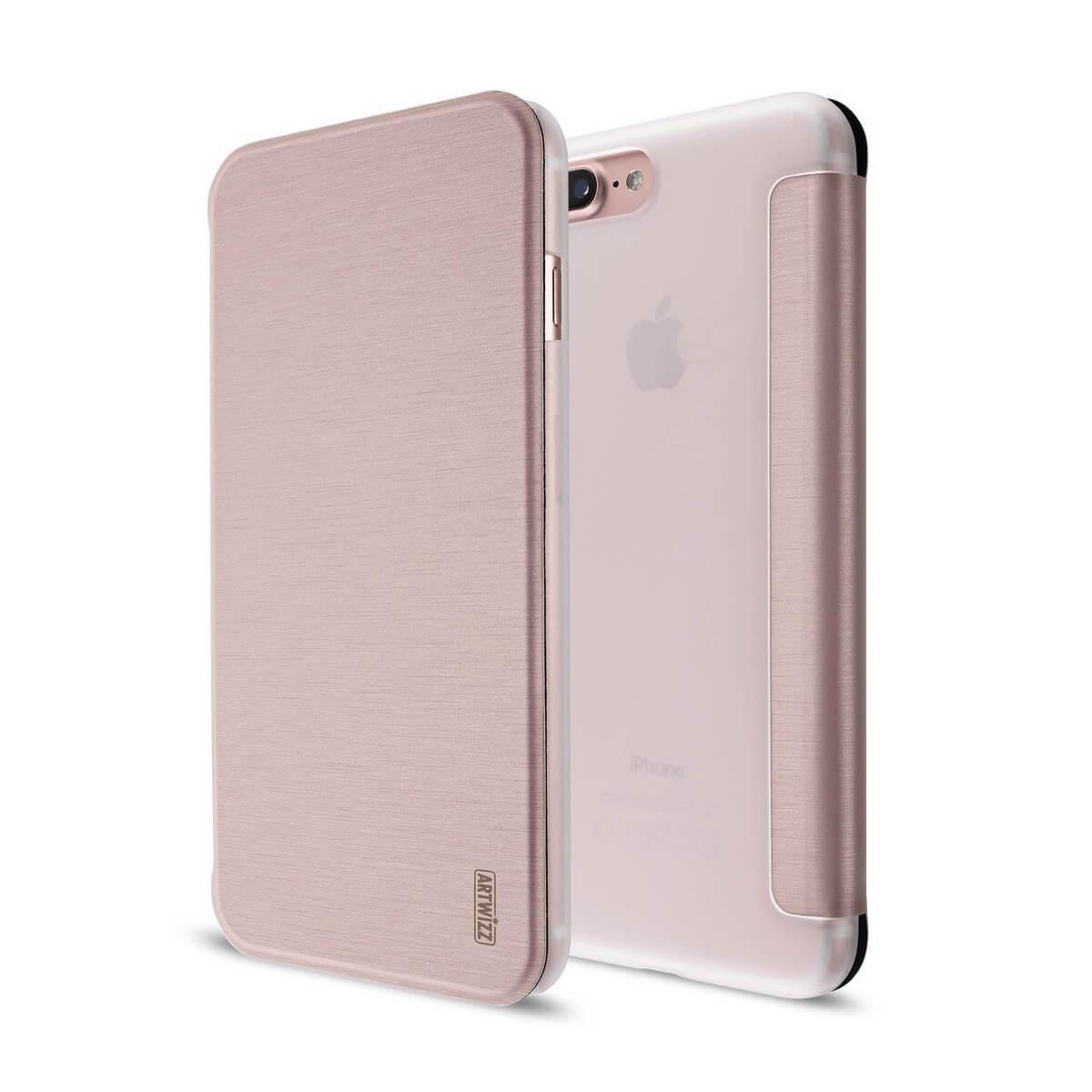 Полиуретанов флип калъф за iPhone 8 Plus, iPhone 7 Plus - Artwizz SmartJacket case (розово злато) | JAR Computers Полиуретанов флип калъф за iPhone 8 Plus, iPhone 7 Plus - Artwizz SmartJacket case (розово злато)