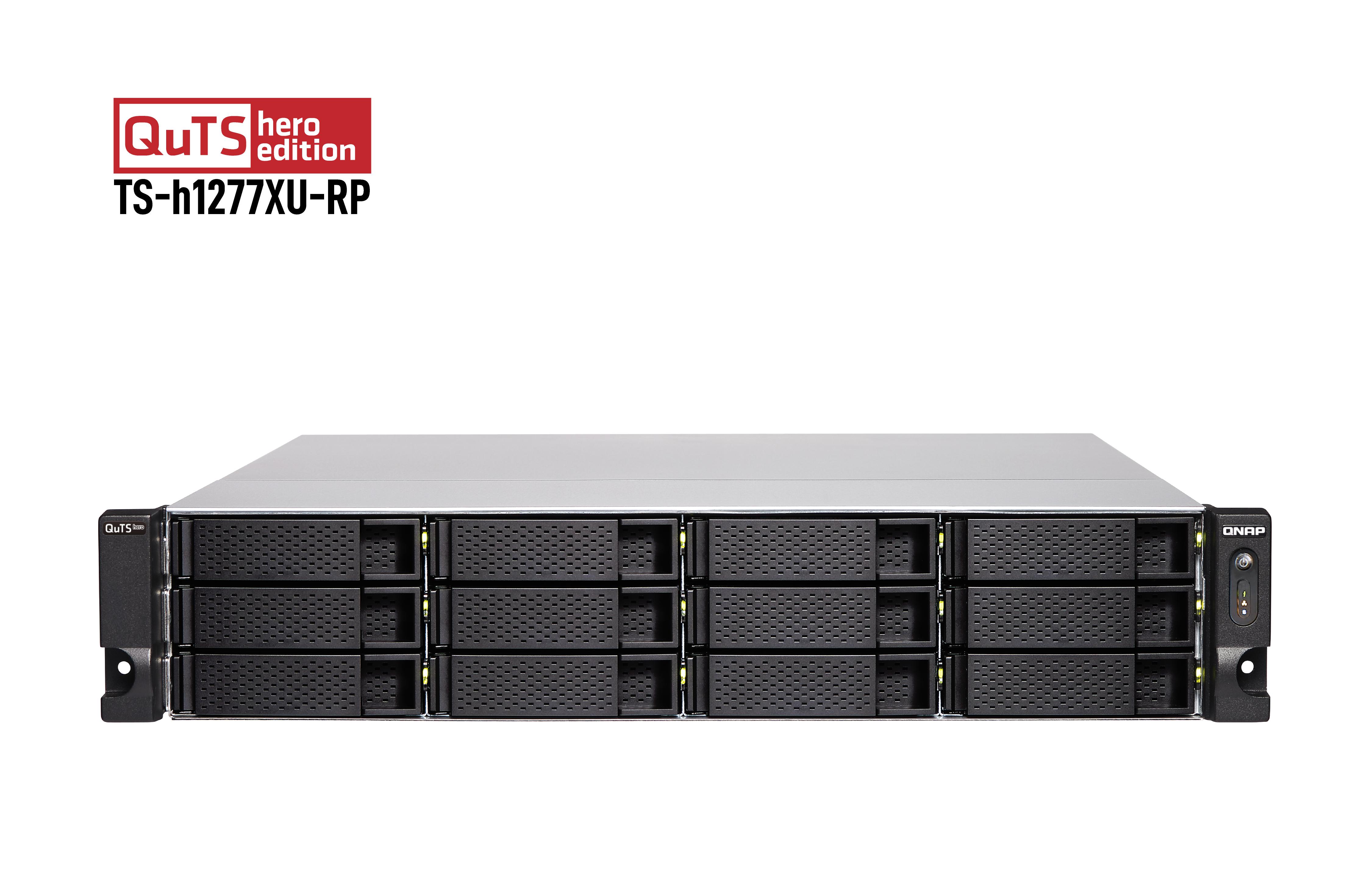 QNAP TS-h1277XU-RP NAS Поставка (2U) AMD Ryzen™ 7 3700X 128 GB DDR4 0 TB QNAP QTS Черен, Сив | JAR Computers QNAP TS-h1277XU-RP NAS Поставка (2U) AMD Ryzen™ 7 3700X 128 GB DDR4 0 TB QNAP QTS Черен, Сив