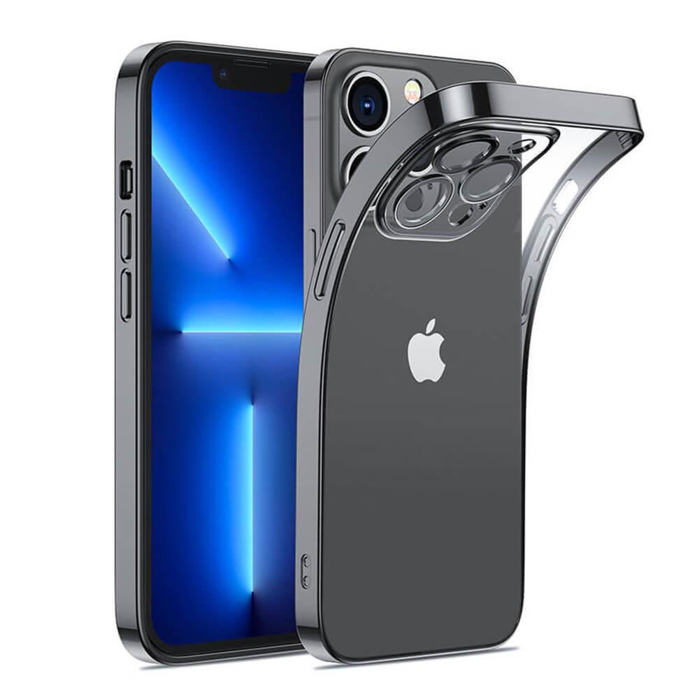 Силиконов (TPU) калъф със защита на камерите за iPhone 14 Pro Max - Joyroom Metallic Frame Back (JR-14Q4-black) (черен) | JAR Computers Силиконов (TPU) калъф със защита на камерите за iPhone 14 Pro Max - Joyroom Metallic Frame Back (JR-14Q4-black) (черен)