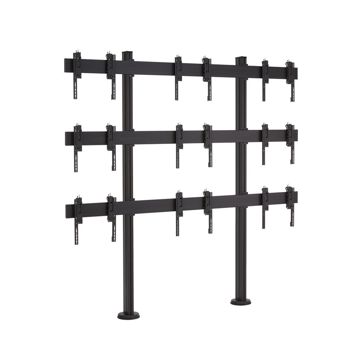 Стойка, фиксирана към пода, за видеостена 3х3 екрана 55", тръби 270 см, до 45 кг/екран | JAR Computers Стойка, фиксирана към пода, за видеостена 3х3 екрана 55", тръби 270 см, до 45 кг/екран