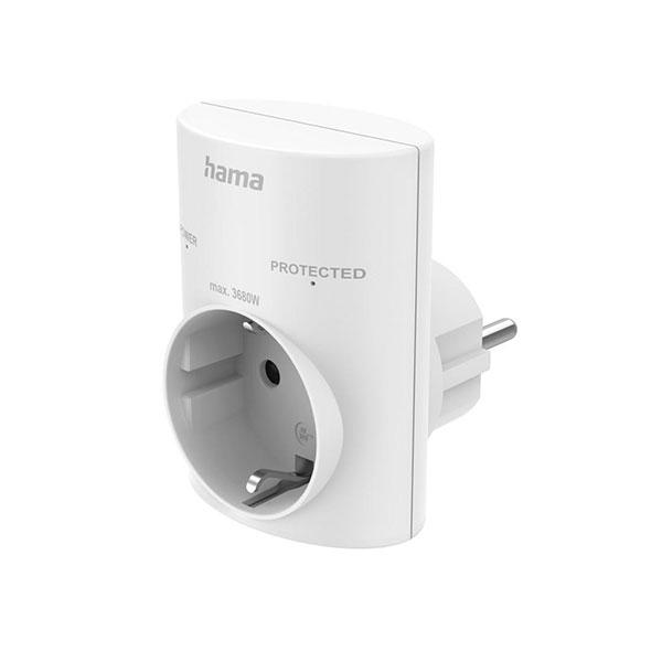 SURGE Protector 1x HAMA-223324, White