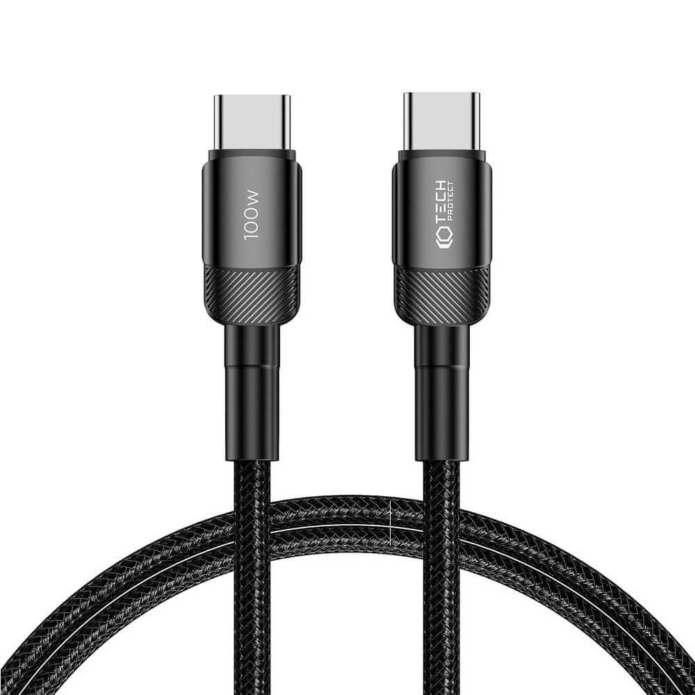 Tech-Protect Ultraboost Evo USB-C to USB-C Cable 100W - USB-C към USB-C кабел за устройства с USB-C порт (100 см) (черен)