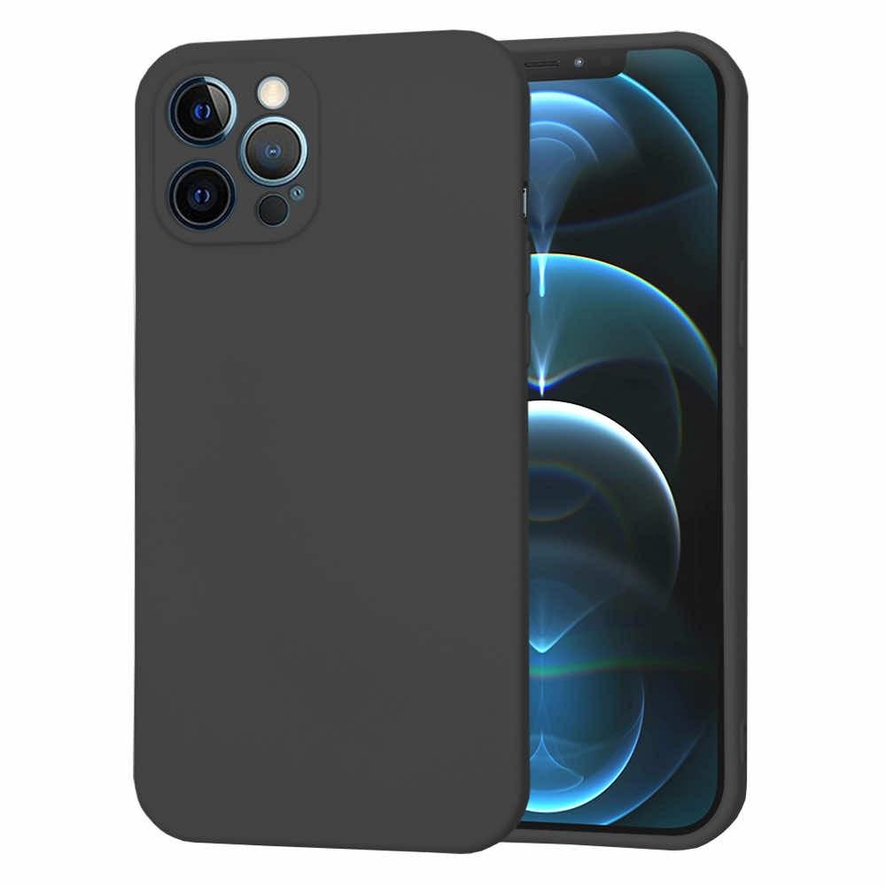 Techsuit SoftFlex Silicone Case - силиконов (TPU) калъф за iPhone 12 Pro Max (черен)