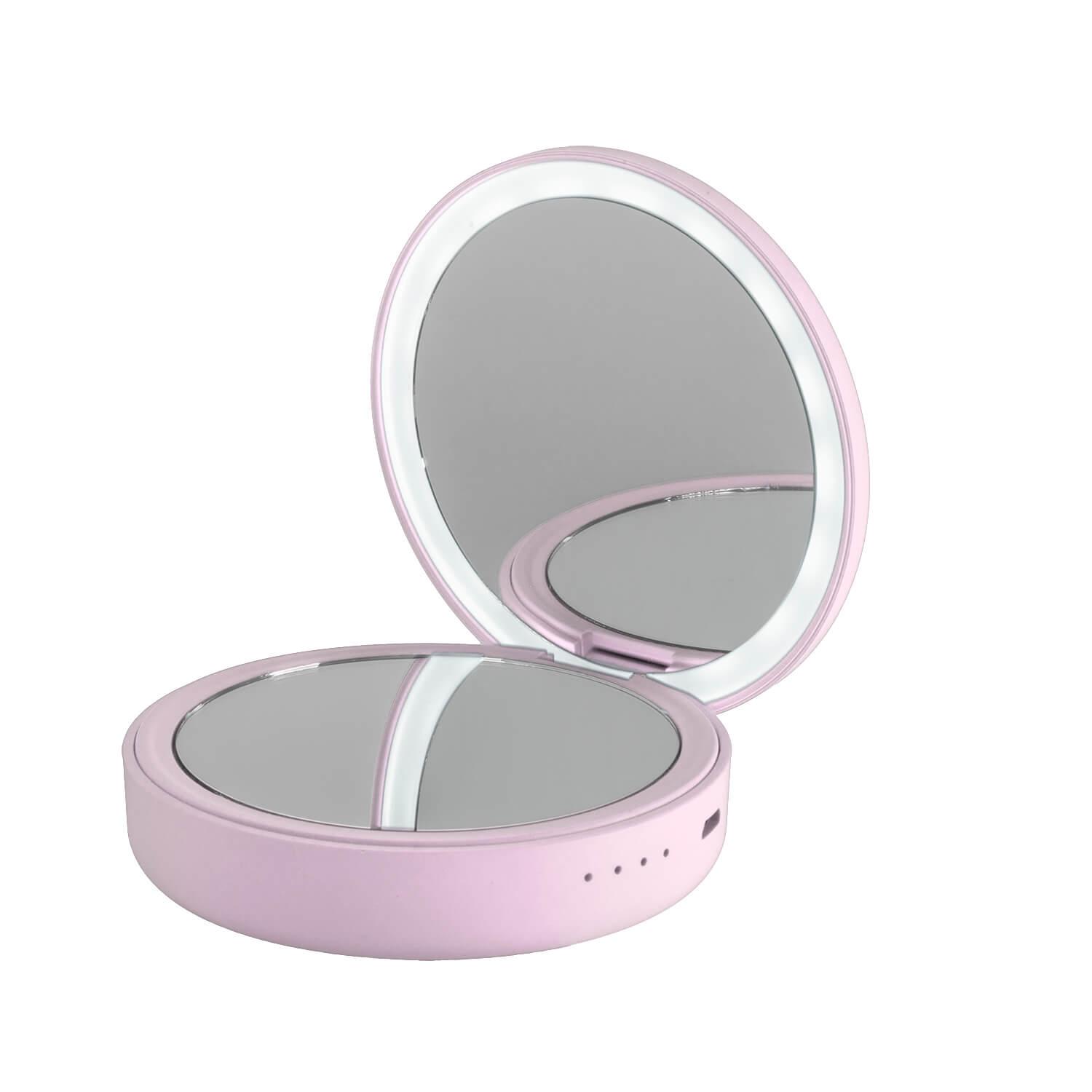 Външна батерия с вградени огледала и LED подсветка - 4smarts Power Bank PocketMirror 4000 mAh (розов) | JAR Computers Външна батерия с вградени огледала и LED подсветка - 4smarts Power Bank PocketMirror 4000 mAh (розов)