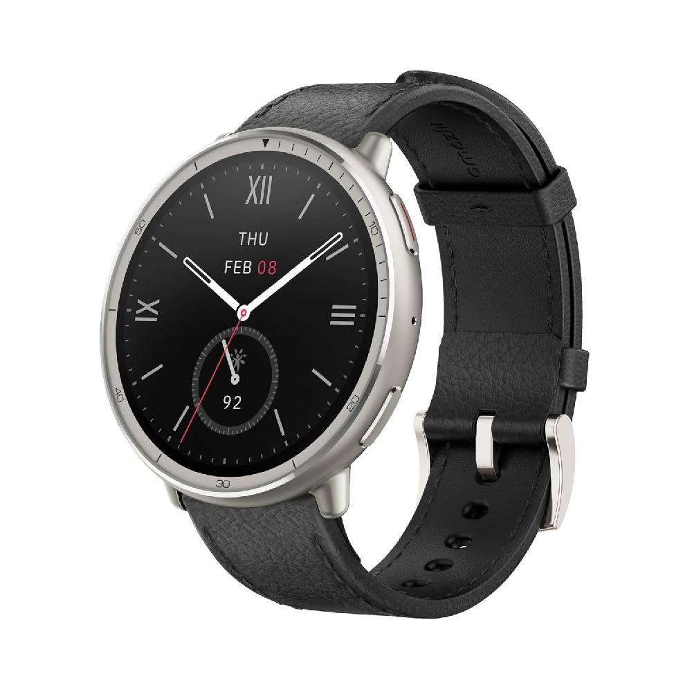 Amazfit Active 2 Premium смарт часовник, 44 мм, 1.32'', кожена каишка, черен | JAR Computers Amazfit Active 2 Premium смарт часовник, 44 мм, 1.32'', кожена каишка, черен