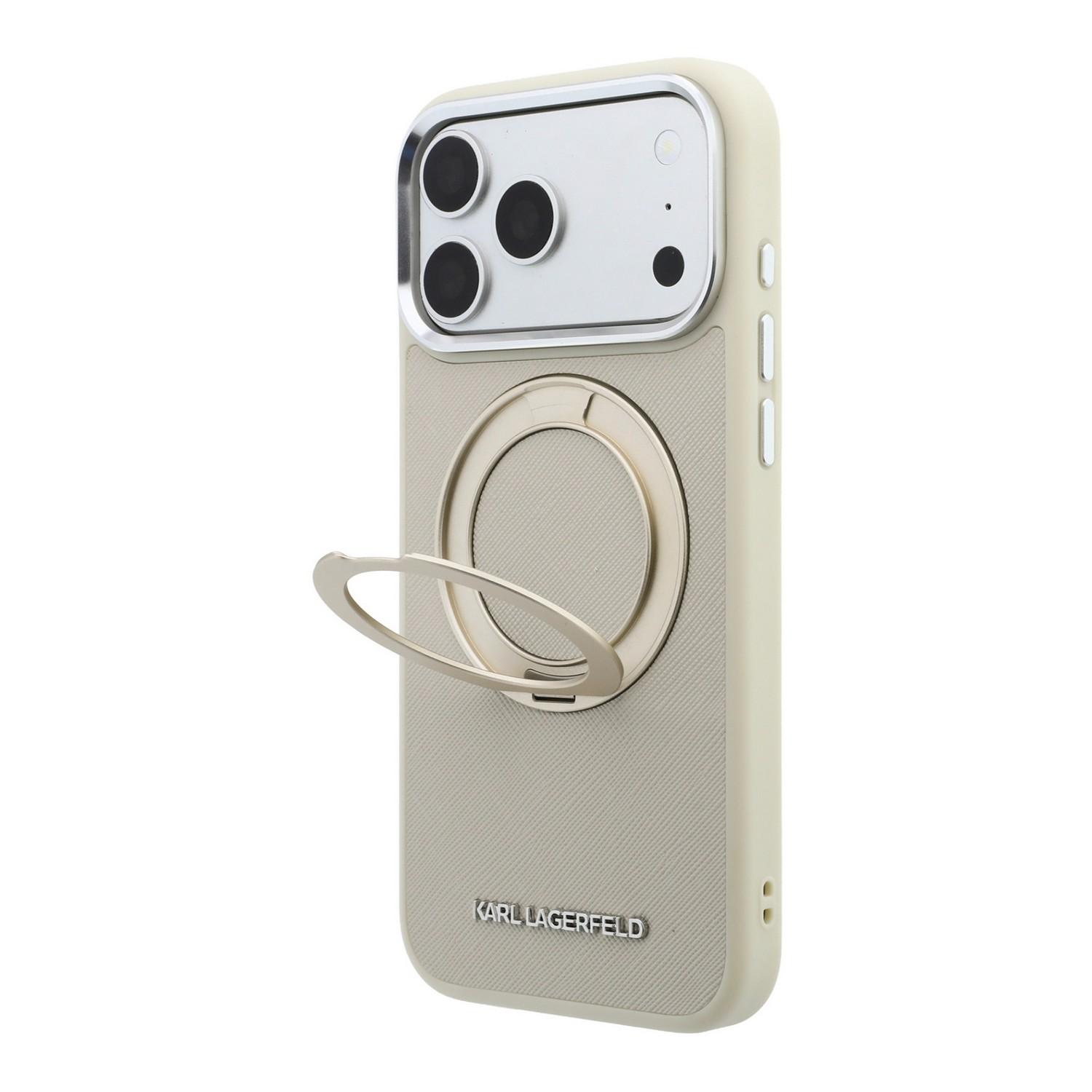 Karl Lagerfeld Калъф Apple iPhone 18 Pro Max/ 17 Pro Max, PU Saffiano Ring Stand MagSafe /бежов/ - KLHMP18X6PSARSKME | JAR Computers Karl Lagerfeld Калъф Apple iPhone 18 Pro Max/ 17 Pro Max, PU Saffiano Ring Stand MagSafe /бежов/ - KLHMP18X6PSARSKME