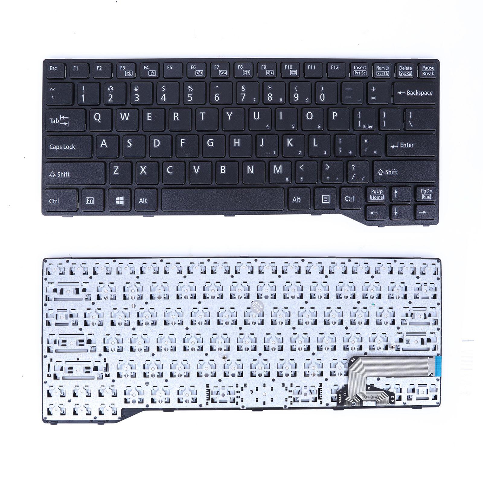Клавиатура за лаптоп Fujitsu LifeBook E544 E733 E744 E746 E734 E743 E736 U745 E547 Черна със Черна Рамка