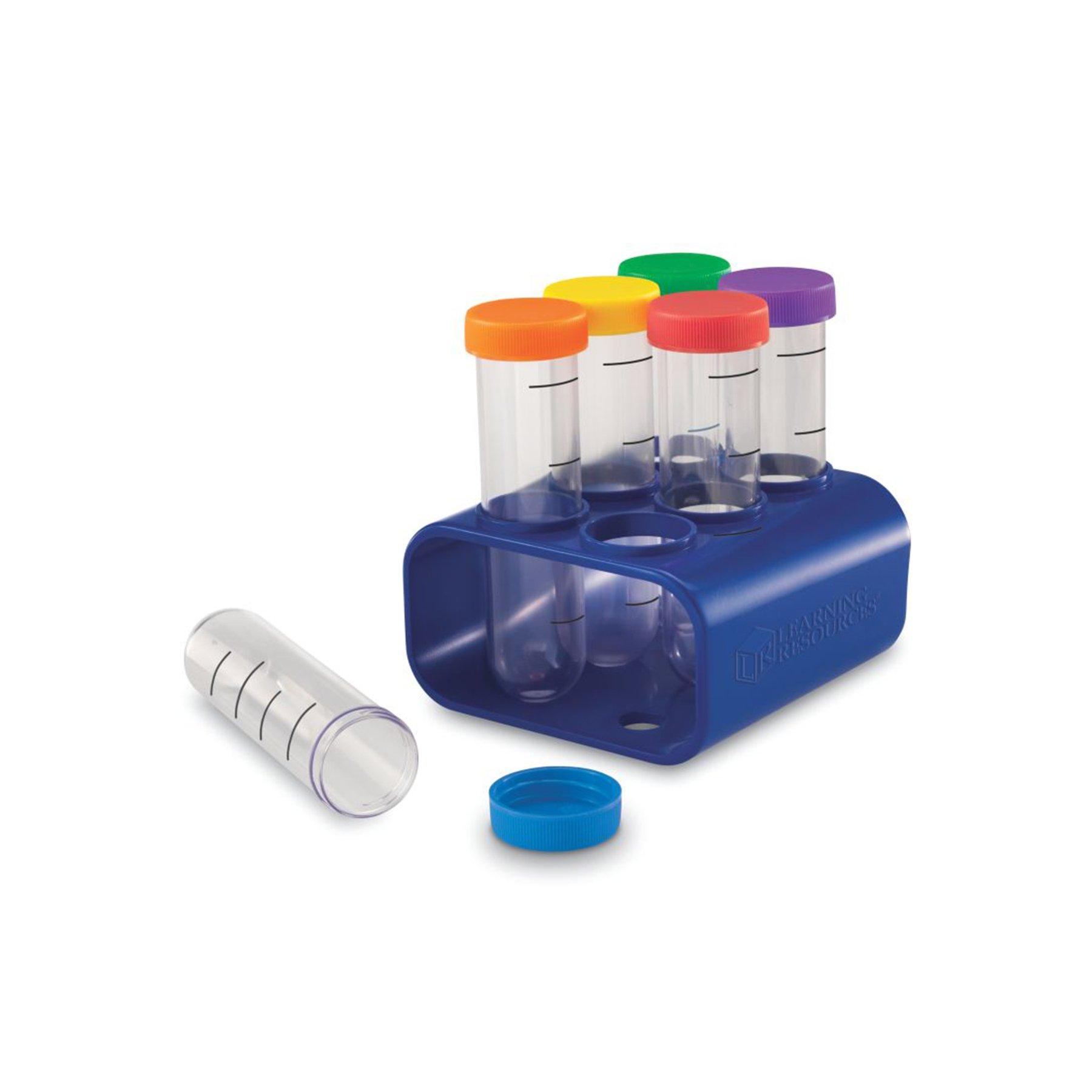 Learning Resources Епруветка, със стойка, пластмасова, 100 ml, 6 броя | JAR Computers Learning Resources Епруветка, със стойка, пластмасова, 100 ml, 6 броя