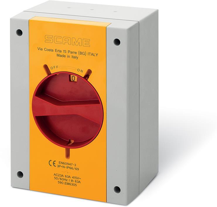 Пакетен прекъсвач Y4 100A 3P+N I-0 в кутия 160x220x115mm IP66 Isolators Scame | JAR Computers Пакетен прекъсвач Y4 100A 3P+N I-0 в кутия 160x220x115mm IP66 Isolators Scame