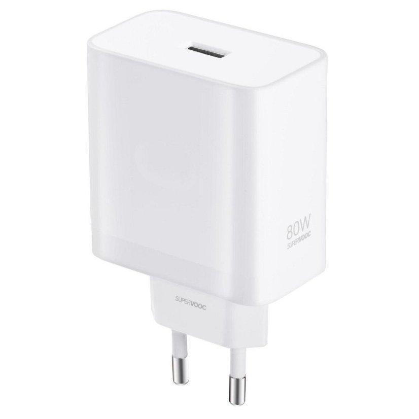 Захранване за ел. мрежа с USB-A порт и технология за бързо зареждане - Realme VCB8OAEH 80W USB-A SuperVooc Charger (бял) | JAR Computers Захранване за ел. мрежа с USB-A порт и технология за бързо зареждане - Realme VCB8OAEH 80W USB-A SuperVooc Charger (бял)