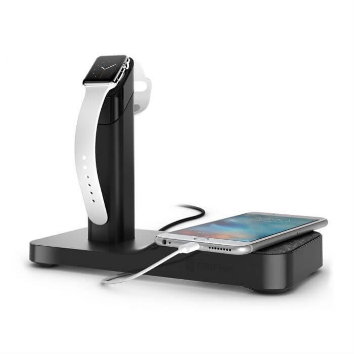 Докинг станция и поставка за зареждане на iPhone/iPad и Apple Watch - Griffin Powered Apple Watch Stand (черен) | JAR Computers Докинг станция и поставка за зареждане на iPhone/iPad и Apple Watch - Griffin Powered Apple Watch Stand (черен)