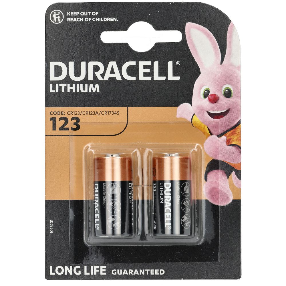 Duracell Lithium Batteries CR123A 3V 2pcs (DUCR123A)(DURDUCR123A)